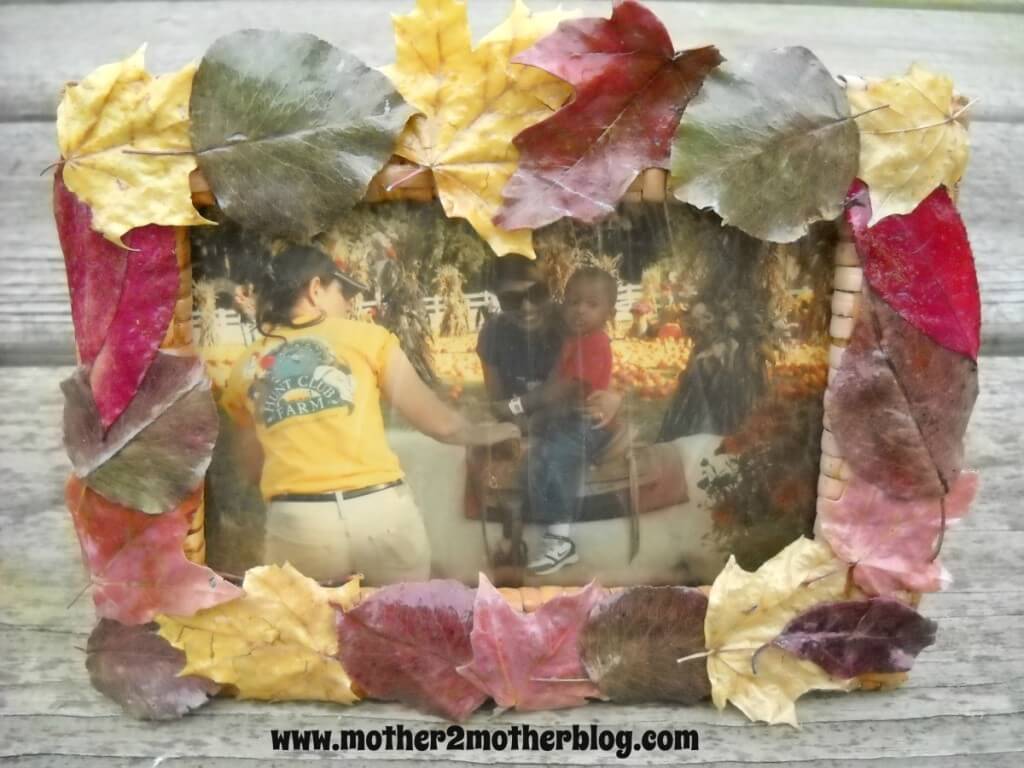 leaf frames, fall decorating, fall crafts