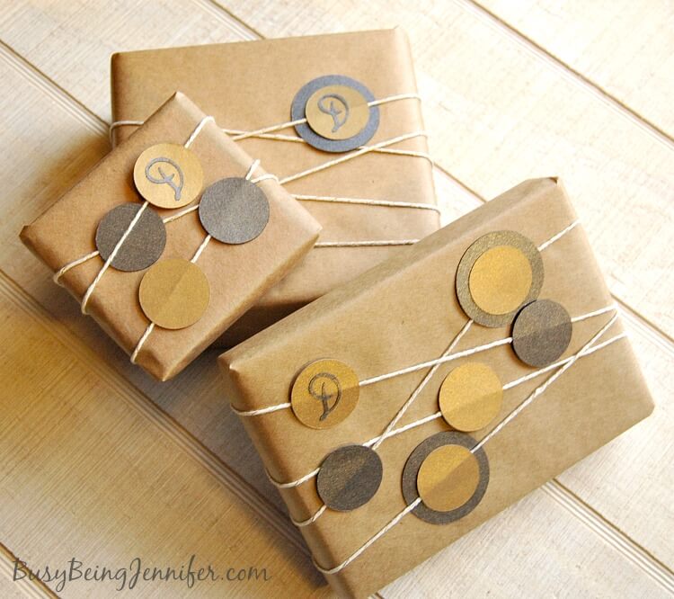 gift wrap ideas, how to wrap gifts, kraft paper gift wrap