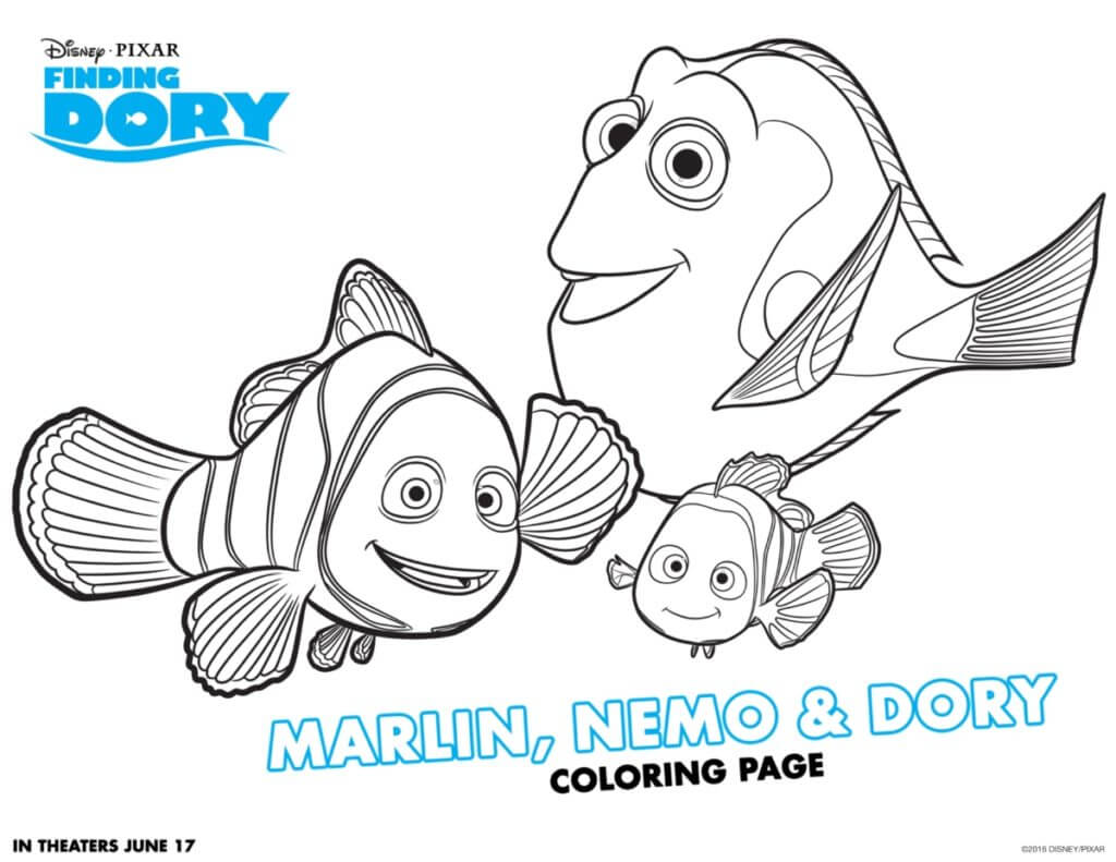 Finding Dory activities, connect the dot printables, coloring printables
