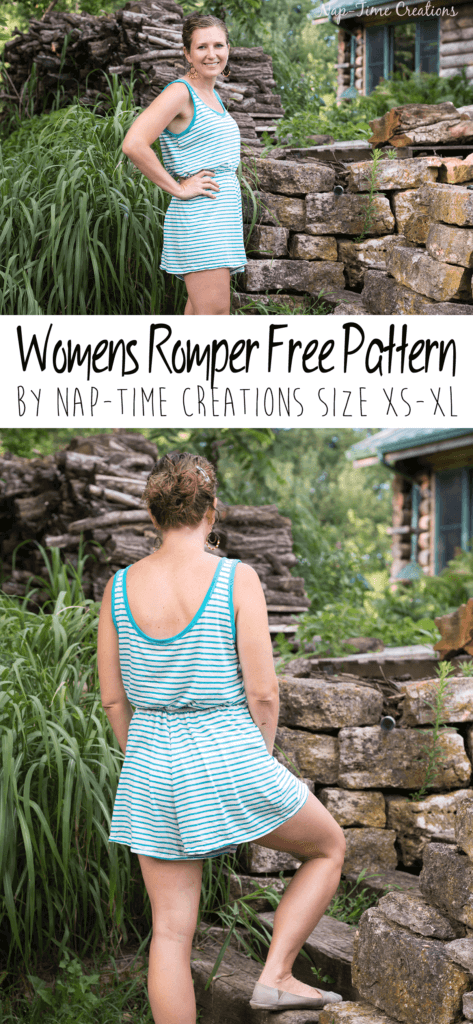 free, sewing pattersn, women's romper sewing pattern