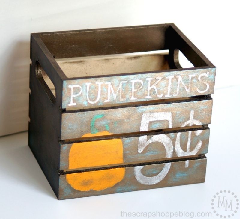 how to paint a pumpkin design crate