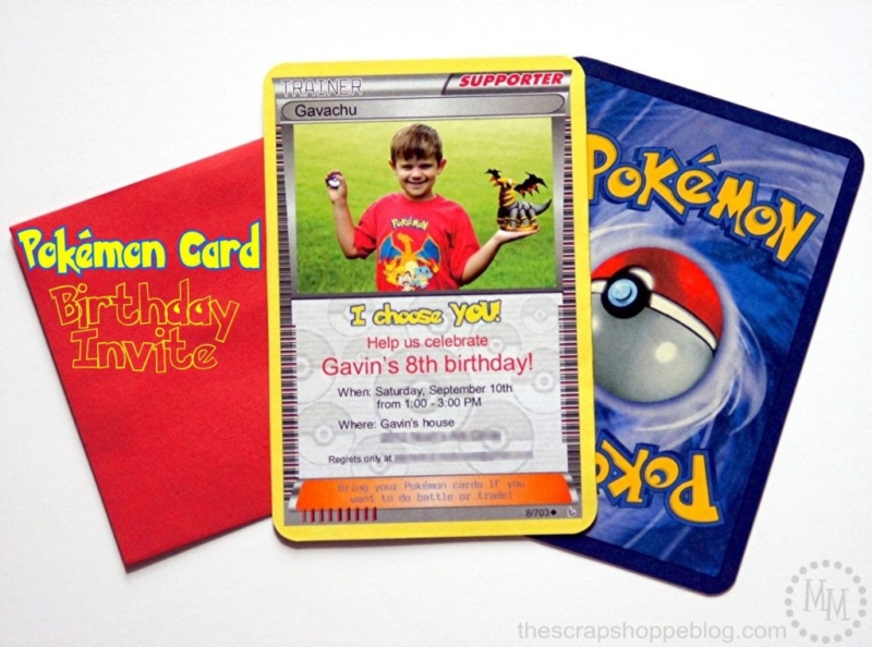 pokemon birthday party invitation