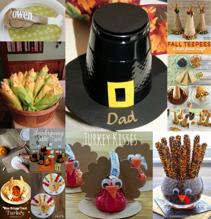 tips and treats for kids thanksgiving table