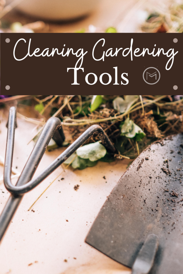 cleaning garden tools